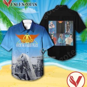 Aerosmith Rock In A Hard Place Album Cover Hawaiian Shirt, Unique Gifts For Music Lovers - Vesles2014S