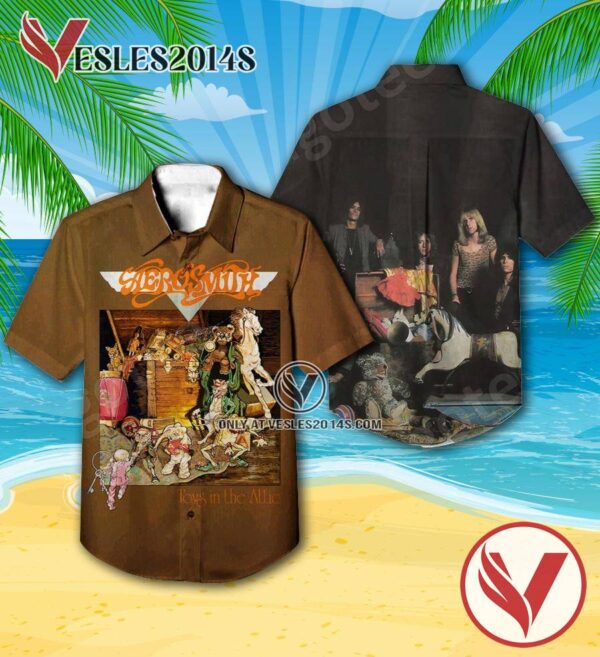 Aerosmith Toys In The Attic Album Cover Hawaiian Shirt, Unique Gifts For Music Lovers - Vesles2014S