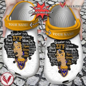 African American Personalized Sigma Gamma Rho Queen Clog Shoes, Unique Gift From  Vesles2014S