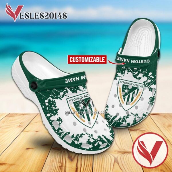 Agrotikos Asteras Custom Name Crocs Clogs, Unique Footwear For Fans