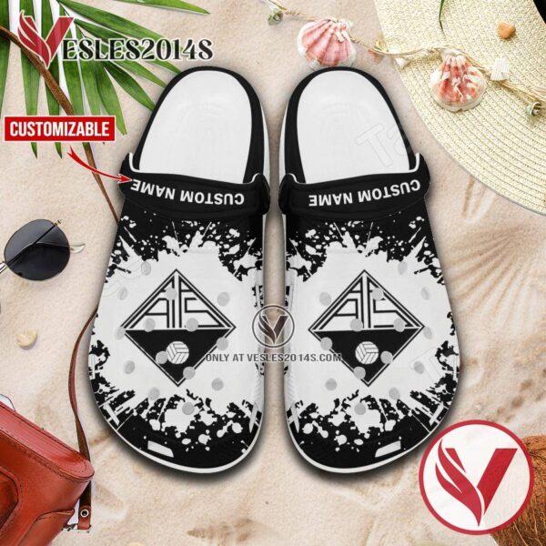 Aguas Santas Milaneza Handball Logo Custom Crocs, Unique Footwear For Fans 1