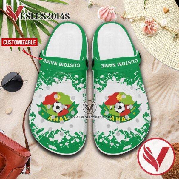 Ahal FC Logo Custom Crocs Clogs, Unique Footwear For Fans 1