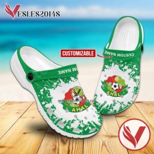 Ahal FC Logo Custom Crocs Clogs, Unique Footwear For Fans