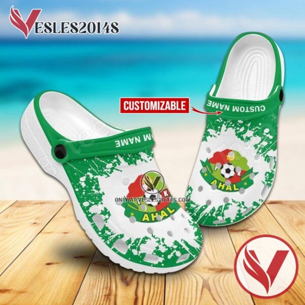 Ahal FC Logo Custom Crocs Clogs, Unique Footwear For Fans