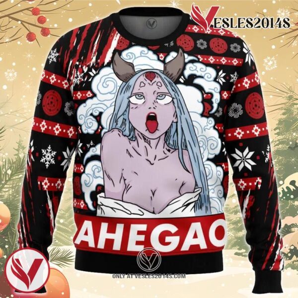 Ahegao Kaguya Naruto Ugly Christmas Sweater, Unique Christmas Gift For Fans - Vesles2014S