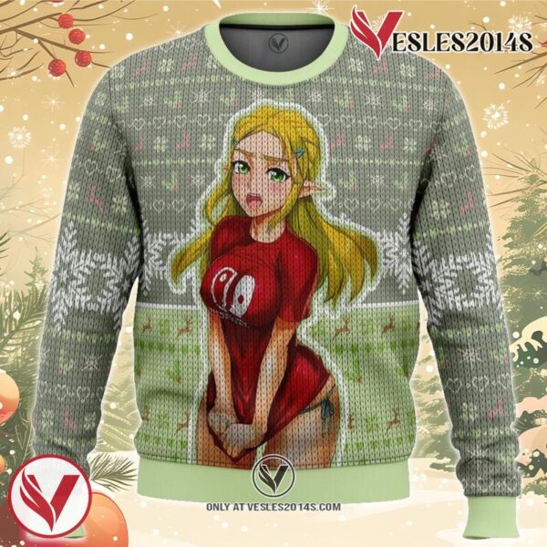Ahegao Zelda Ugly Christmas Sweater, Unique Christmas Gift For Fans - Vesles2014S