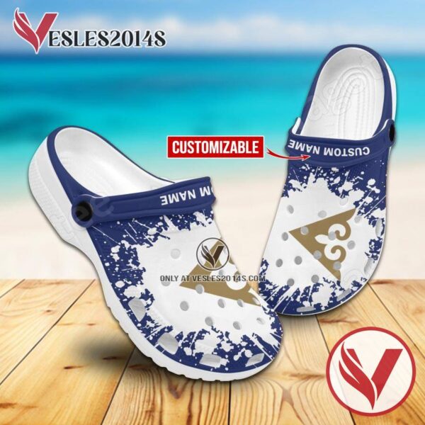 Air Astana Logo Crocs Clogs, Unique Footwear For Fans