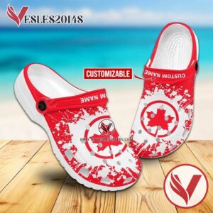 Air Canada Logo Crocs Clogs, Unique Footwear For Fans