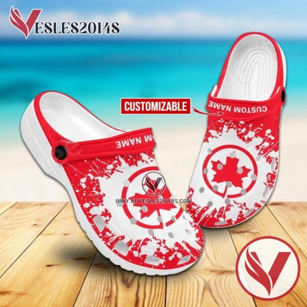 Air Canada Logo Crocs Clogs, Unique Footwear For Fans
