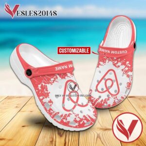 Airbnb Logo Crocs Clogs, Unique Footwear For Fans