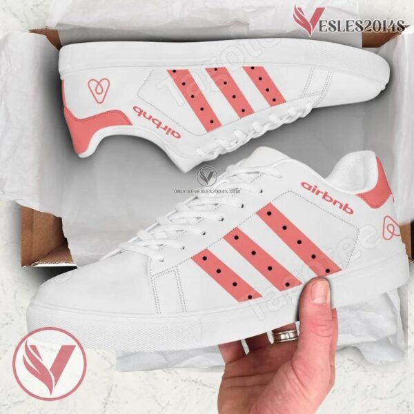 Airbnb Logo Print Stan Smith Shoes For Men And Womens - Vesles2014s