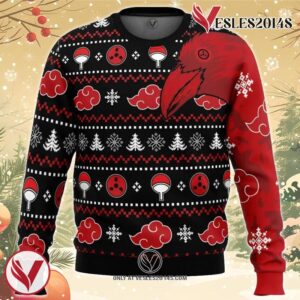Akatsuki Itachi Symbolic Crows Naruto Christmas Sweater