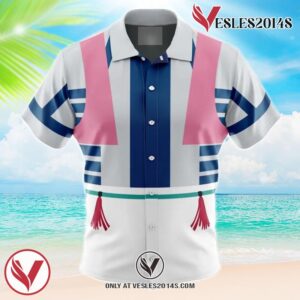 Akaza Demon Slayer Hawaiian Button Up Shirt, Perfect Gifts For Anime Lovers - Vesles2014S