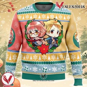 Akihito and Mirai Beyond the Boundary Ugly Christmas Sweater, Unique Christmas Gift For Fans - Vesles2014S 1QB