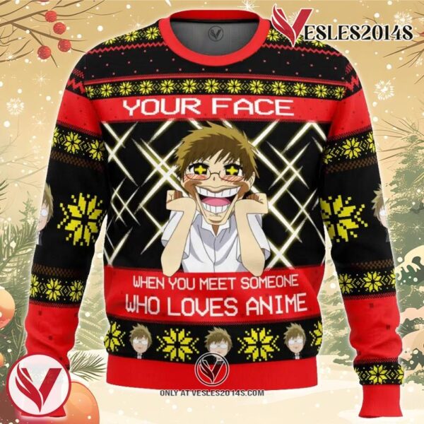 Akihito and Mirai Beyond the Boundary Ugly Christmas Sweater, Unique Christmas Gift For Fans - Vesles2014S