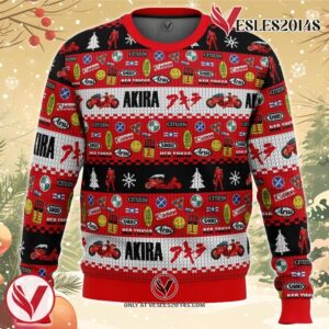 Akira Bike Decals Ugly Christmas Sweater, Unique Christmas Gift For Fans - Vesles2014S