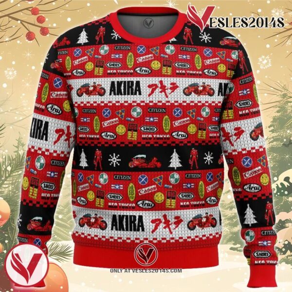 Akira Bike Decals Ugly Christmas Sweater, Unique Christmas Gift For Fans - Vesles2014S