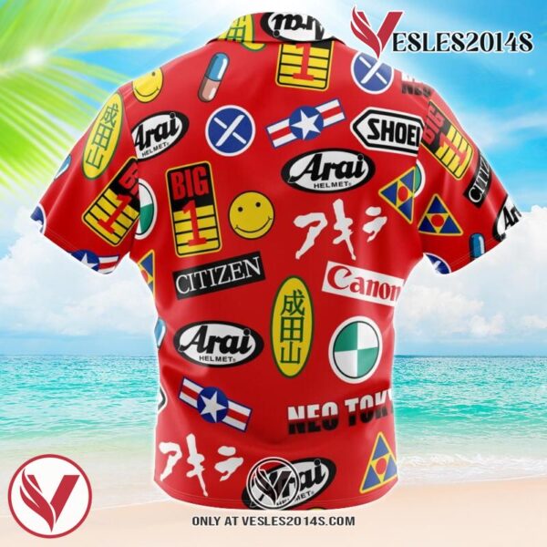 Akira Full Decals Hawaiian Button Up Shirt, Perfect Gifts For Anime Lovers - Vesles2014S 1