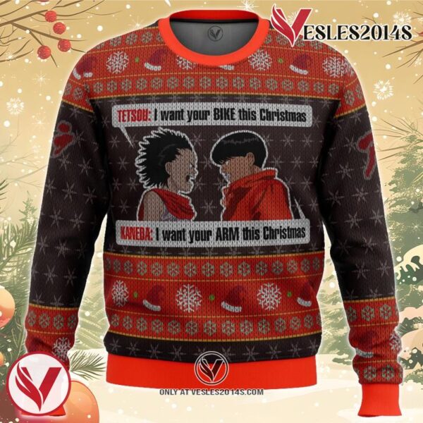Akira Tetsou Shima and Shotaro Kaneda Ugly Christmas Sweater, Unique Christmas Gift For Fans - Vesles2014S