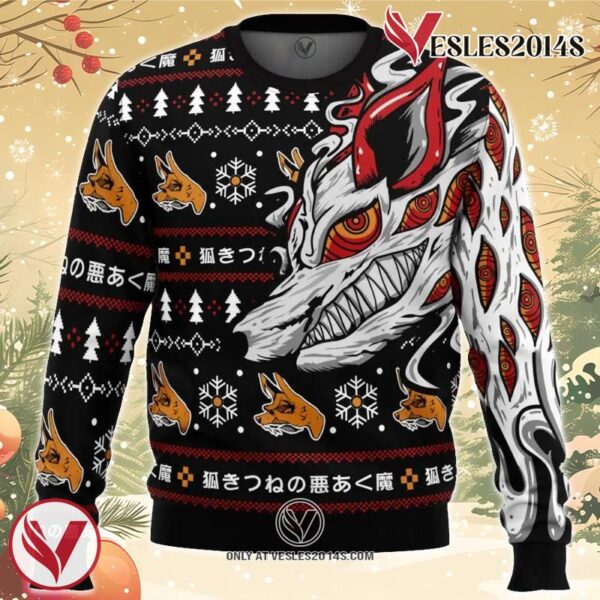 Aki’s Fox Devil Chainsaw Man Ugly Christmas Sweater, Unique Christmas Gift For Fans - Vesles2014S