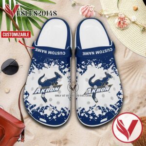 Akron Logo Custom Crocs Clogs, Unique Footwear For Fans 1