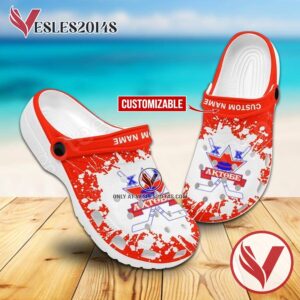 Aktobe Logo Crocs Clogs, Unique Footwear For Fans
