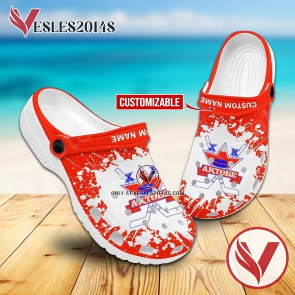 Aktobe Logo Crocs Clogs, Unique Footwear For Fans