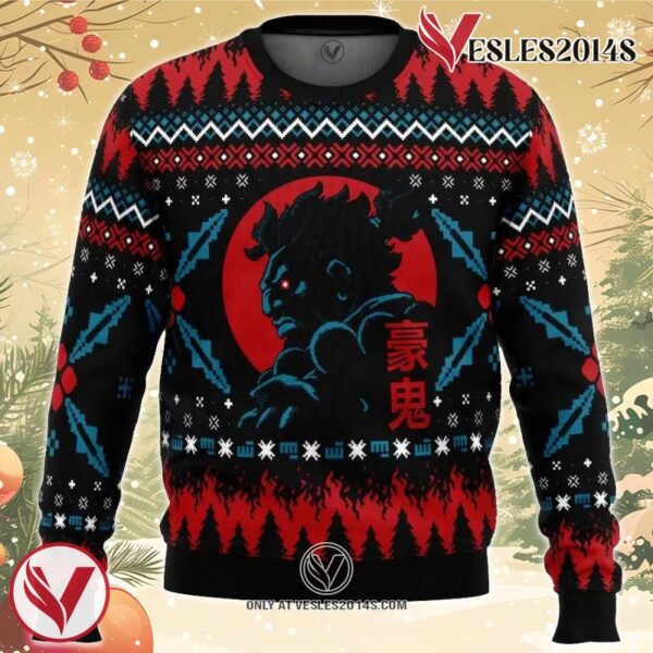 Akuma Street Fighter Ugly Christmas Sweater, Unique Christmas Gift For Fans - Vesles2014S