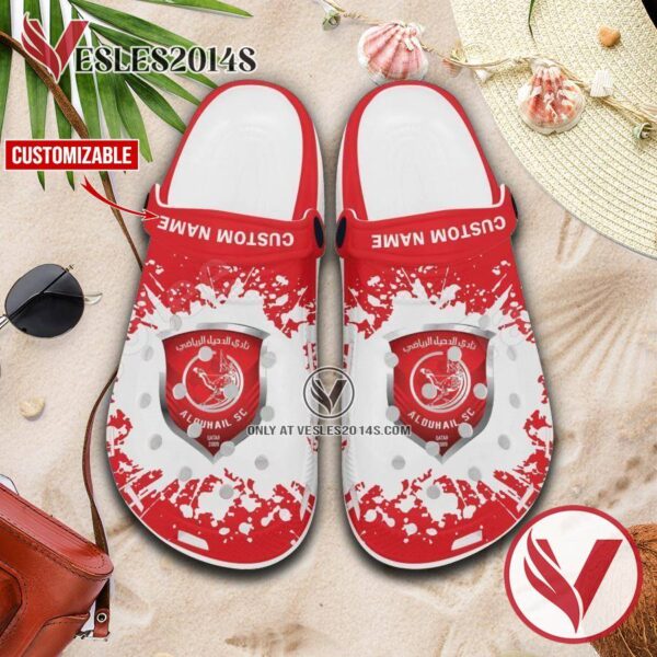 Al-Duhail Logo Custom Crocs Clogs, Unique Footwear For Fans 1