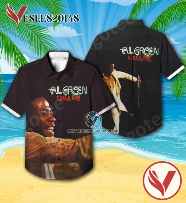Al Green Call Me Album Cover Black Hawaiian Shirt, Unique Gifts For Music Lovers - Vesles2014S