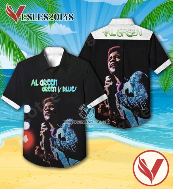 Al Green Green Is Blues Album Black Hawaiian Shirt, Unique Gifts For Music Lovers - Vesles2014S