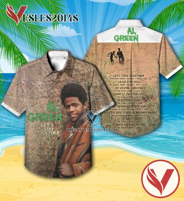 Al Green Let’s Stay Together Album Cover Style 2 Hawaiian Shirt, Unique Gifts For Music Lovers - Vesles2014S