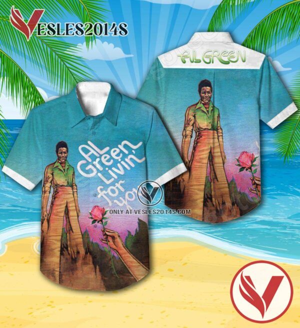 Al Green Livin’ For You Album Cover Hawaiian Shirt, Unique Gifts For Music Lovers - Vesles2014S