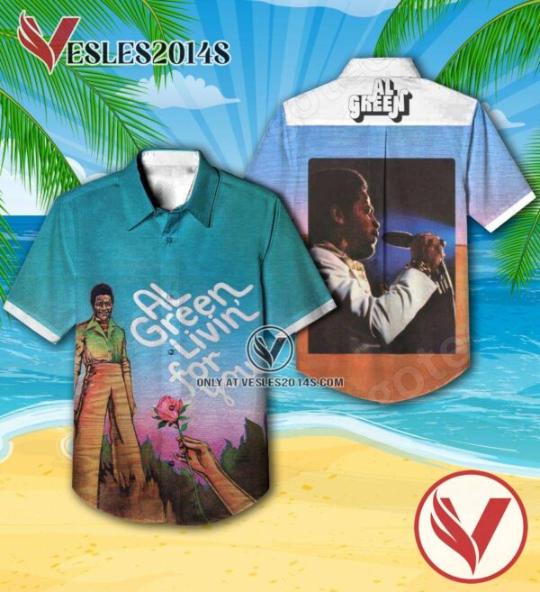 Al Green Livin’ For You Album Cover Style 2 Hawaiian Shirt, Unique Gifts For Music Lovers - Vesles2014S