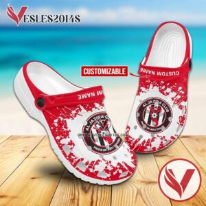 Al Jazira Logo Custom Crocs Clogs, Unique Footwear For Fans