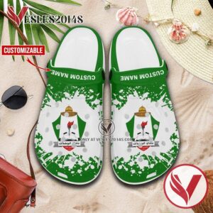 Al Wehdat Logo Custom Crocs Clogs, Unique Footwear For Fans 1