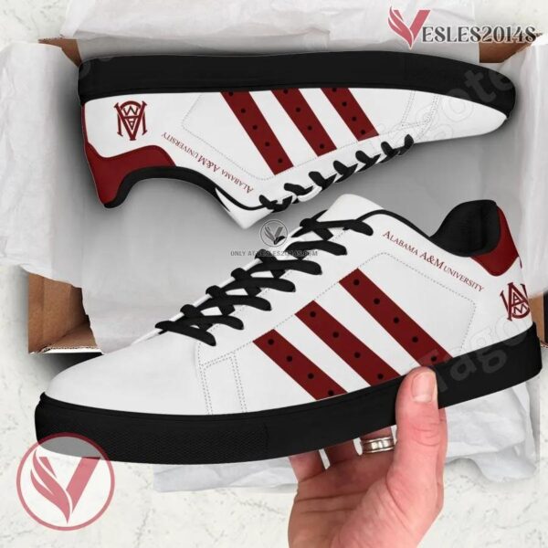 Alabama Agricultural and Mechanical University Logo Stan Smith Shoes, Unique Sneaker For Fans - Vesles2014s 1