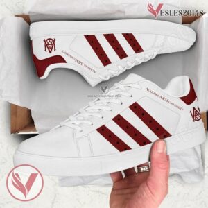 Alabama Agricultural and Mechanical University Logo Stan Smith Shoes, Unique Sneaker For Fans - Vesles2014s