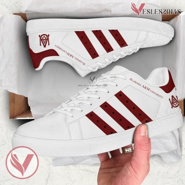 Alabama Agricultural and Mechanical University Logo Stan Smith Shoes, Unique Sneaker For Fans - Vesles2014s