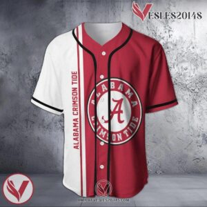 Alabama Crimson Tide Baseball Jersey Half Style NCAA, Unique Gifts For Fans - Vesles2014s