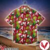 Alabama Crimson Tide Flamingo Green Leaves Red Hawaiian Shirt, Unique Gifts For Friends - Vesles2014S 1