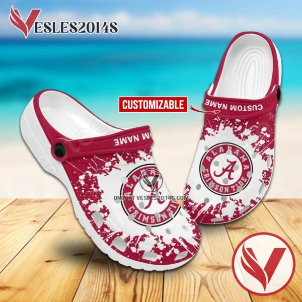 Alabama Logo Custom Crocs Clogs, Unique Footwear For Fans