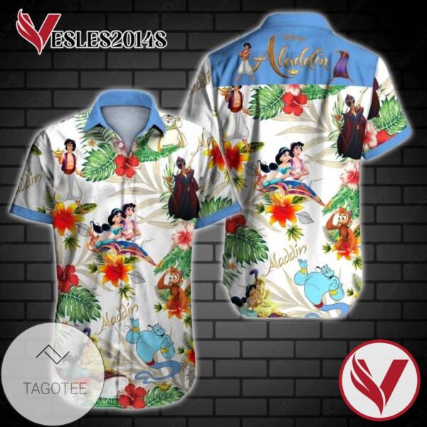 Aladdin Hawaiian II Graphic Print Short Sleeve Hawaiian Casual Shirt Vesles2014S 1