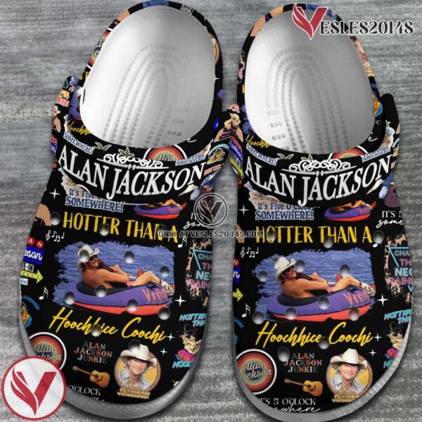 Alan Jackson Singer Music hotter than a hoochie coochie Crocs Crocband Clogs Shoes, Unique Gifts For Fans Style 1 - Vesles2014S 2