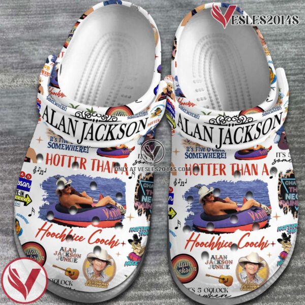 Alan Jackson Singer Music hotter than a hoochie coochie Crocs Crocband Clogs Shoes, Unique Gifts For Fans Style 2 - Vesles2014S 2