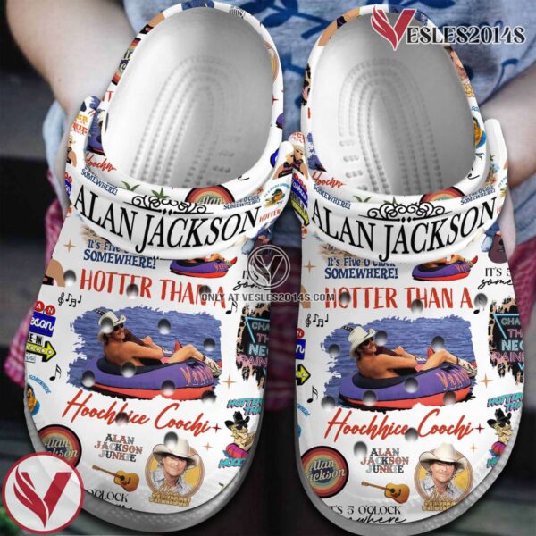 Alan Jackson Singer Music hotter than a hoochie coochie Crocs Crocband Clogs Shoes, Unique Gifts For Fans Style 2 - Vesles2014S