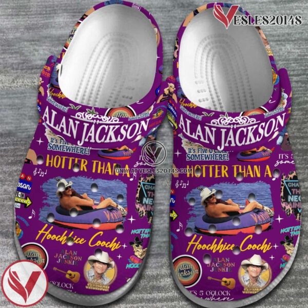 Alan Jackson Singer Music hotter than a hoochie coochie Crocs Crocband Clogs Shoes, Unique Gifts For Fans Style 3 - Vesles2014S 2