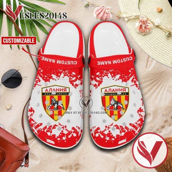 Alania Vladikavkaz Custom Name Crocs Clogs, Unique Footwear For Fans 1