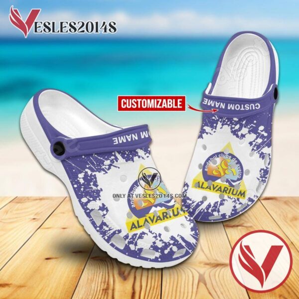 Alavarium Love Tiles Handball Club Crocs Clogs, Unique Footwear For Fans