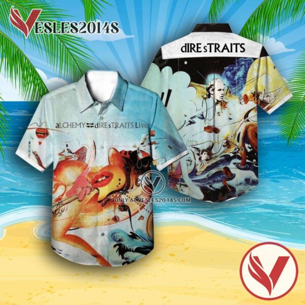 Alchemy Dire Straits Live Album Cover Artwork Hawaiian Shirt, Unique Gifts For Music Lovers - Vesles2014S